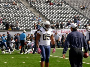 All Pro Tight End Antonio Gates came into the NFL not playing football, but playing basketball at Kent State. International players are coming in and doing similar things. (Photo via Flickr/Marianne O'Leary)